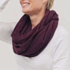 PACT | Dark Plum | Organic Cotton | Waffle Weave Knit Infinity Scarf | NWT